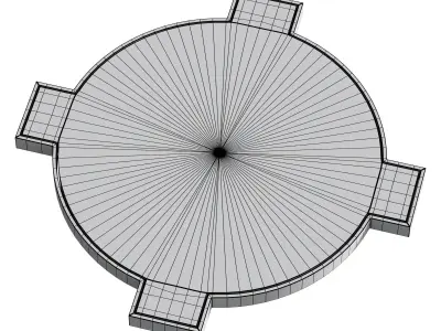 Sewage hatches Low-poly 3D model