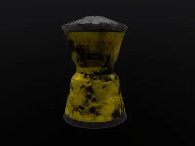 Traffic Cone Free low-poly 3D model 8