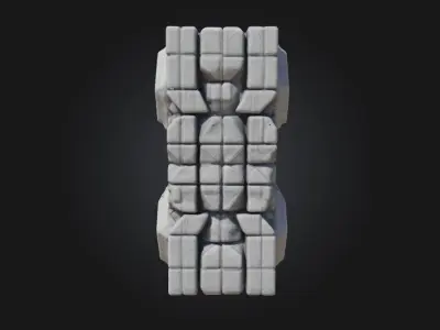 Super Realistic Modular RPG Wall Game-Ready Low-poly 3D model
