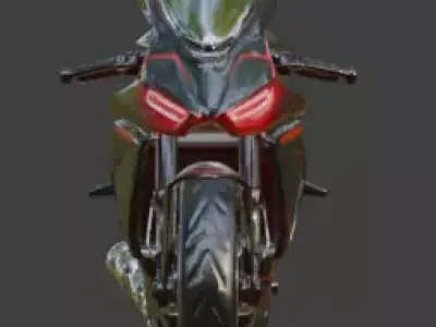 Cyberpunk Assassin Stealth Motorcycle 3D Model Low-poly 3D model