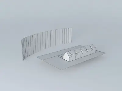 Terraced houses Free 3D model