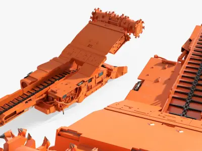  Continuous Mining Machine with Drum Cutter Orange 