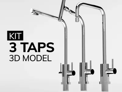 3 Taps kit 3D model 3D model 3D model