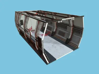 Rust Crime Scene SciFi Backdrop - Scenery Full Perm Low-poly 3D model