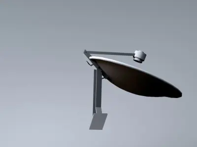 Parabolic Antenna Low-poly 3D model