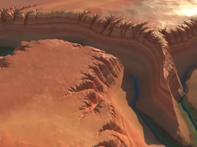 Canyon 5 grand on piece of wood 3D model