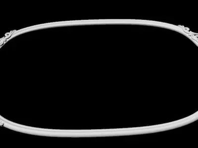 carved mirror 3D model