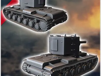 KV-2 M1939 - Soviet army WW2 Second World East front Ostfront RP 3D print model