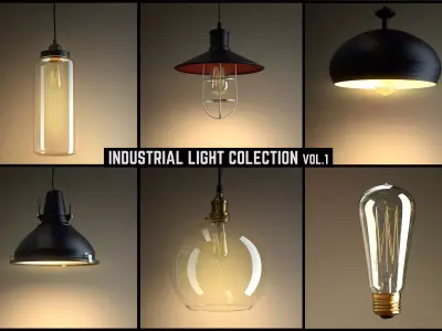  INDUSTRIAL LIGHTS collection  3D model