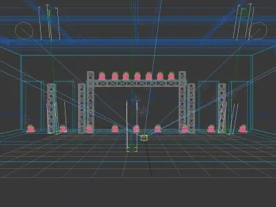 Concert party carnival stage 56 3D model