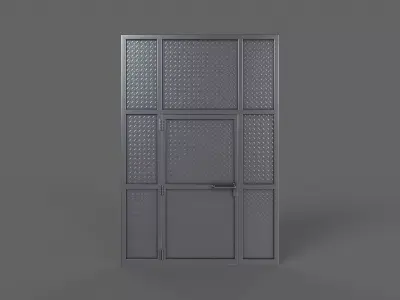 PBR Door Prison Cell 2 Low-poly 3D model