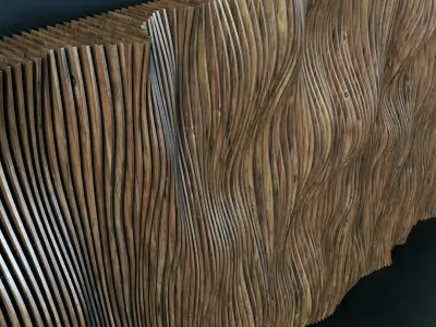 Parametric thick rail panel n1 3D model