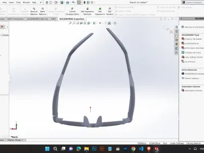 Black Ray Ban Smart Glasses Dark Grey 3D model for printing 3D print model