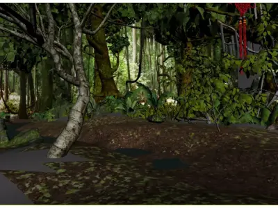 Tropical Rainforest Scene 3D model