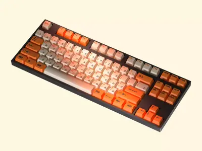 keyboard gaming china with great lighting 3D model