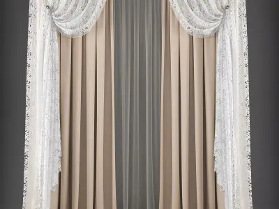 Curtain 3D model 331 Low-poly 3D model