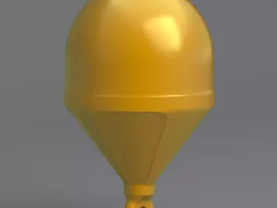 Sea Buoy Orange 3D model