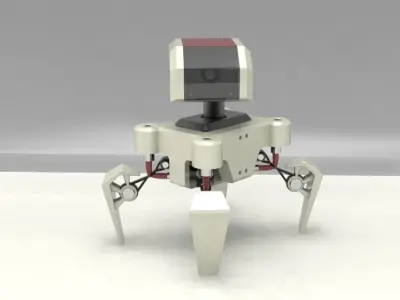 Robot Explorer Low-poly 3D model
