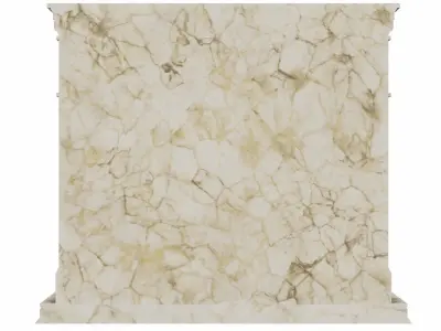 Fireplace with ornate frame 3D model