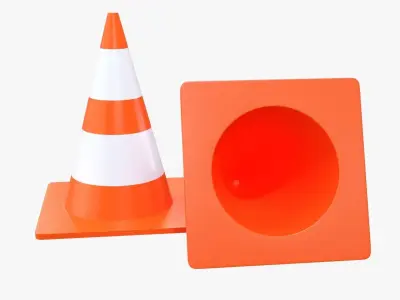 Traffic cones 3D model