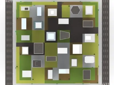 City Block Low-poly 3D model order