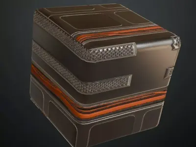 Sci-Fi Wall PBR Seamless Texture