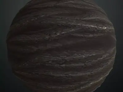 Charred Dark Rough Wood PBR Seamless Texture