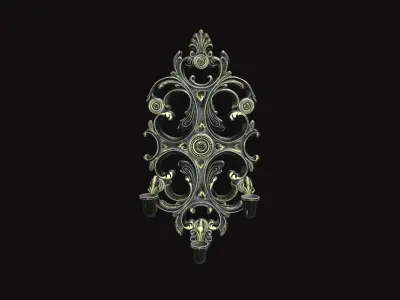 Medieval Torch V16 Low-poly 3D model