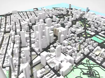 Cityscape Broolkyn New York United States 3D print model 3D print model