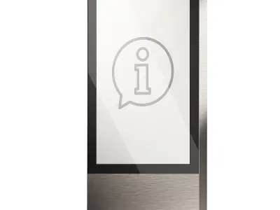 Touch information kiosks City interactive advertising stands 3D model