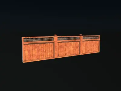  Wood Fence 3D model