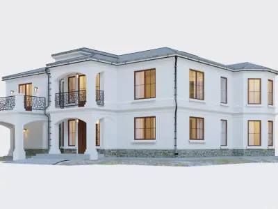 House in neoclassical style 3D model