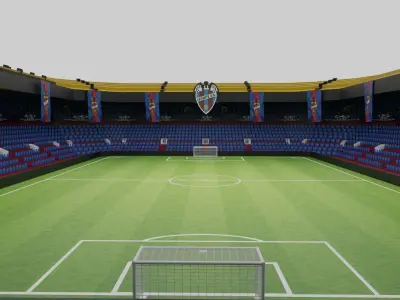 Levante UD Football Stadium Low-poly 3D model