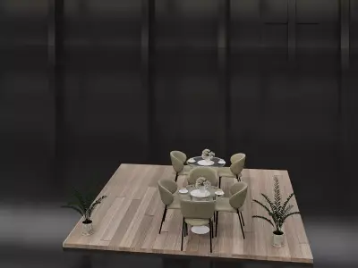 booth 6x3 two side open  3D model