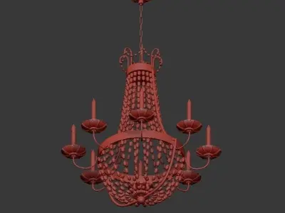 Paris Flea Market Large 8 Light Chandelier 3D model