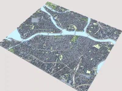 Part of Saint Petersburg City Russia 1 3D model