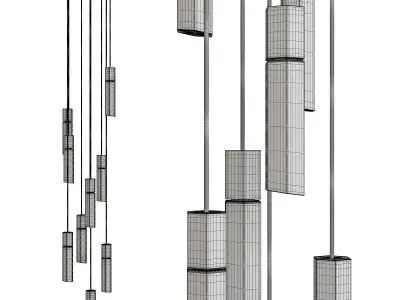 Basalt Nine Pendant Low-poly 3D model