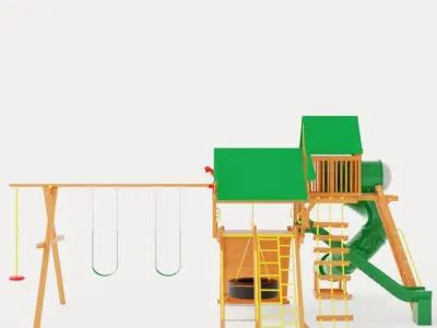 Monster Castle Pkg V Loaded With Tarp Low-poly 3D model