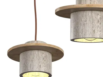 Elindra Nordic Travertine Pendant 3D model