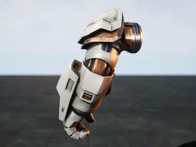 mechanical arm robot hand for a huge fat Mech 3D CG model Low-poly 3D model
