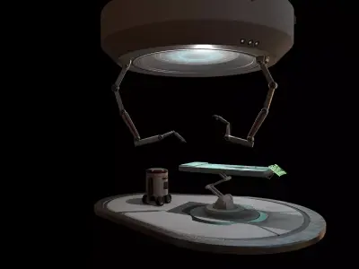 Sci-fi operation table 3D model