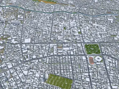 Queretaro Mexico 45km Low-poly 3D model