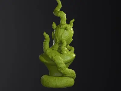 H P Lovecraft Eldritch bust for 3D printing  3D print model