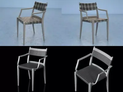 Play armchair braided 3D model