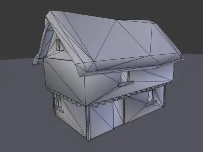 Medieval Farm House 1 Low-poly 3D model