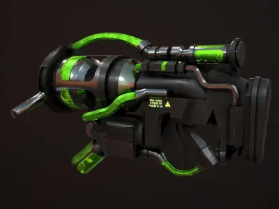 Sci-Fi  Biological Weapon Low-poly 3D model