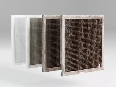 Ceiling Return Air Grille - 4 Pack 3D model