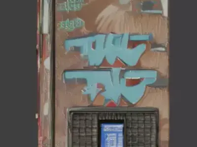 Cyberpunk Graffiti Vending Machine 3D Model Low-poly 3D model