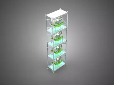 STACK VERTICAL GARDEN TOWER FRAME ROTARY HYDROPONIC PLANT FARM 3D model