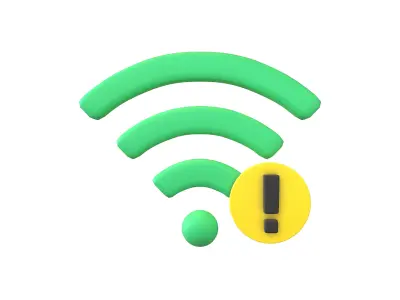 Wifi Problem Symbol v1 011 Low-poly 3D model